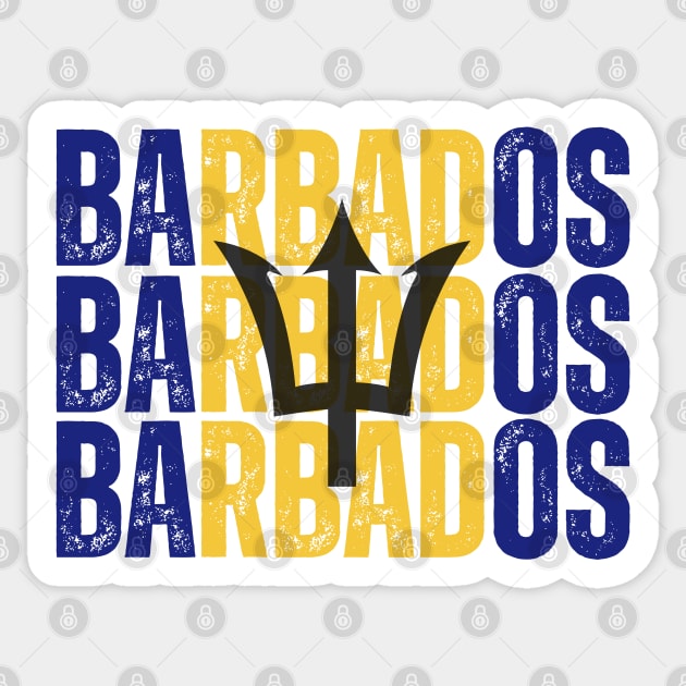 Barbados flag, barbadian flag Sticker by eka123